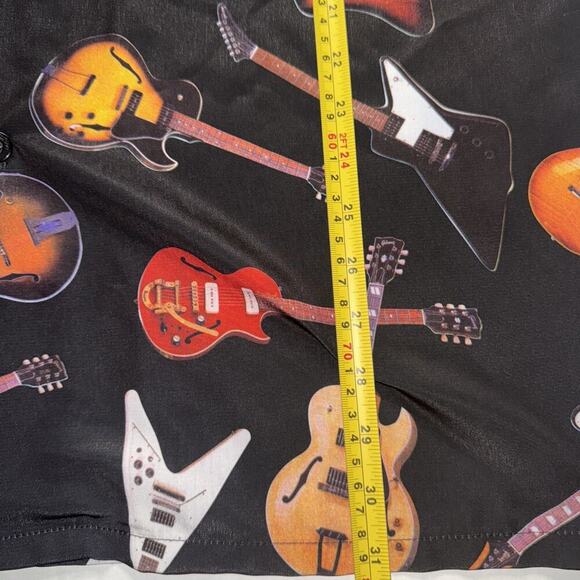 Vintage Gibson Guitars Tour Wear Button Short Sleeve Shirt Size XLarge Dragonfly - Picture 6 of 7